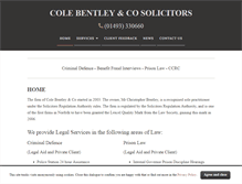 Tablet Screenshot of cole-bentley.co.uk